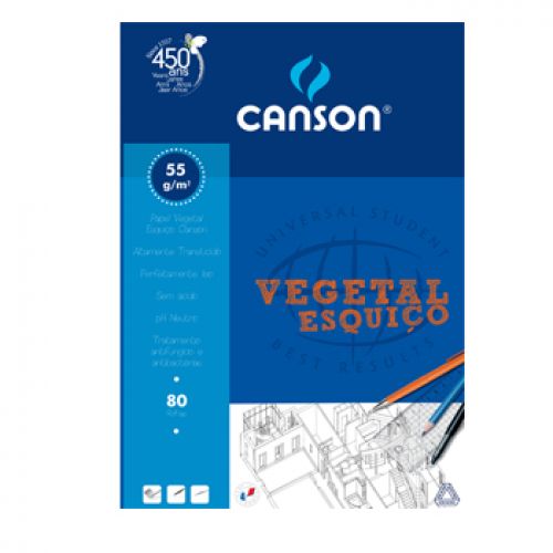 Papel Vegetal (Esquico) Canson A3 55gr 80 Folhas , Canson , 1085630 , 3148950056306